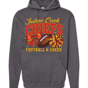 Chiefs Football & Cheer Logo Charcoal Hoodie