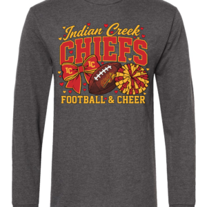 Chiefs Football & Cheer Charcoal Long Sleeve Shirt