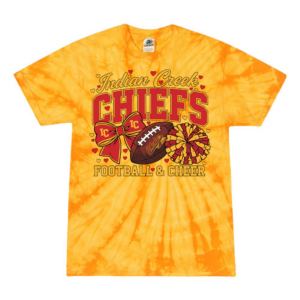 Chiefs Football & Cheer Gold Tiedye T Shirt