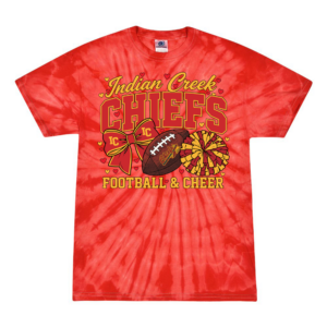 Chiefs Football & Cheer Red Tiedye T Shirt