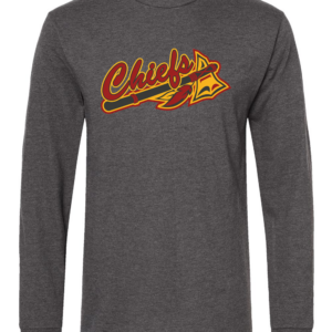 Chiefs Logo Charcoal Long Sleeve Shirt