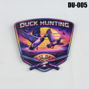 Duck Hunting 12 GA Hat Patch - UV Printed Leatherette