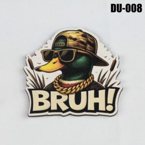 Bruh Duck Hat Patch - UV Printed Leatherette