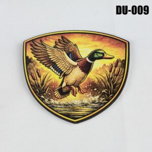 Mallard Duck Landing Hat Patch - UV Printed Leatherette