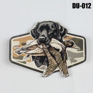 Duck Hunting Retriever Hat Patch - UV Printed Leatherette