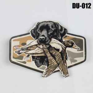 Duck Hunting Retriever Hat Patch - UV Printed Leatherette