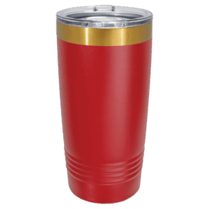 20oz Red Tumbler with Gold Engraving (Chiefs Logo)