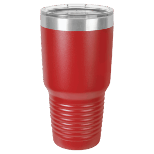 30oz Red Tumbler with Silver Engraving (Chiefs Logo)