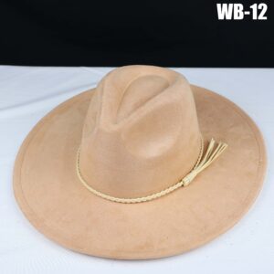 Vegan Suede Wide Brim Western Hat