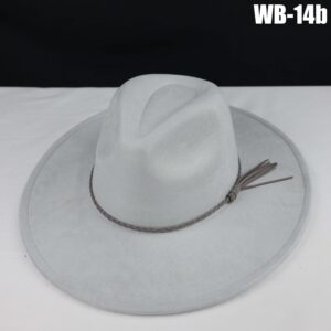 Vegan Suede Wide Brim Western Hat