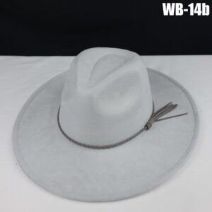 Vegan Suede Wide Brim Western Hat