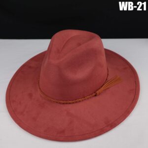 Vegan Suede Wide Brim Western Hat