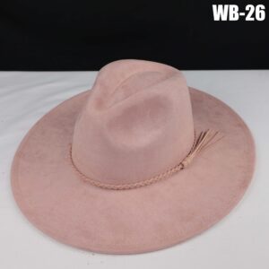 Vegan Suede Wide Brim Western Hat