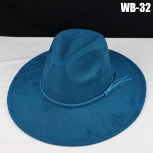 Vegan Suede Wide Brim Western Hat