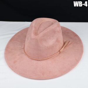 Vegan Suede Wide Brim Western Hat