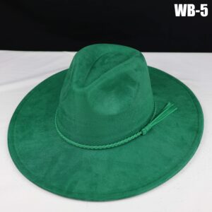 Vegan Suede Wide Brim Western Hat