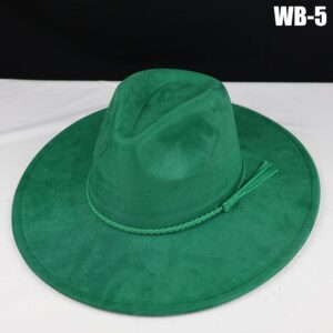 Vegan Suede Wide Brim Western Hat